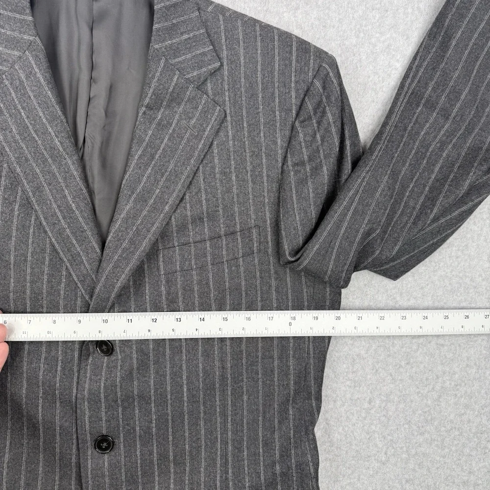Ermenegildo Zegna Blazer Mens 54R Gray Striped Neiman Marcus Wool Sports‎ Coat